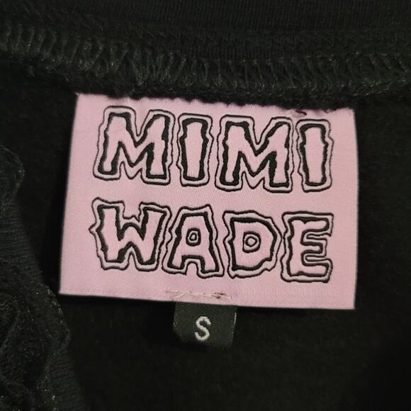 Mimi Wade Heart Palpatation Crewneck Long Sleeve Sweater Black Small 2/4 - Picture 4 of 11